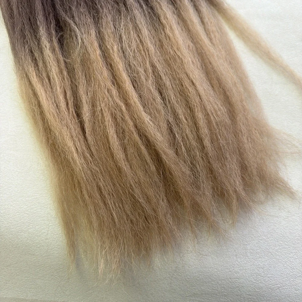 BELLAMI Silk Seam Textured Clip Ins NEW Dark Brown Ash Brown Ombre Blowout 24